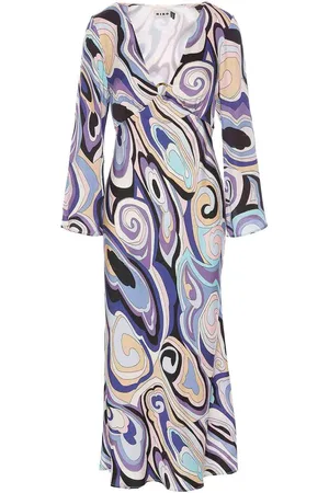 RIXO London Vestito di raso Terri Midi