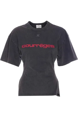 Courrèges T-shirt in pietra stampata