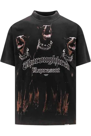 Represent T-shirt in cotone con stampa purosangue