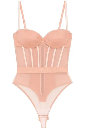 Elisabetta Franchi Body in tessuti CRPE e TULLE
