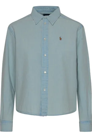 Ralph Lauren Camicia in denim di cotone azzurra