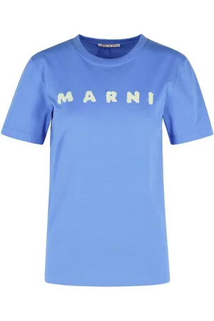 Marni Maglietta in cotone azzurro