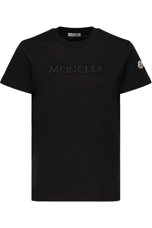 Moncler T-shirt con logo ricamato a tono tono