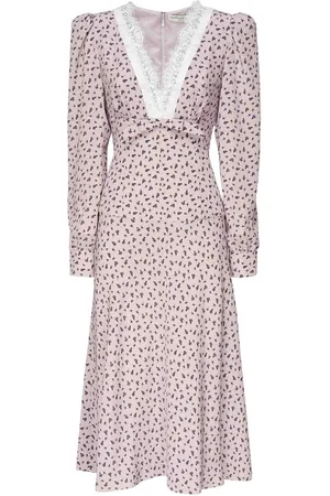 Alessandra Rich Vestito a stampa rosa