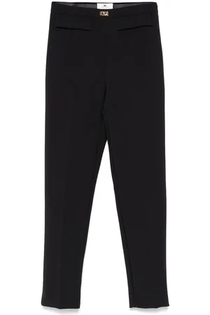 Elisabetta Franchi Pantaloni CRPE Slim-Fit con targa logo