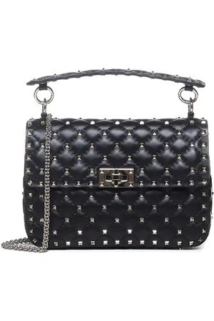 VALENTINO GARAVANI Borsa a spike rockstud nappa media