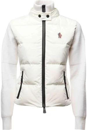 Moncler Cardigan in lana imbottita con cerniera