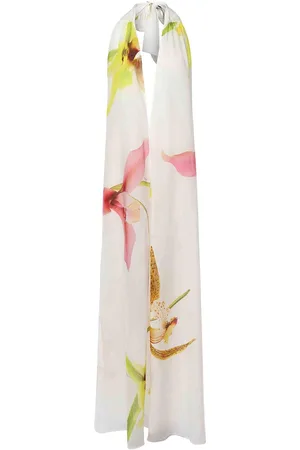 GENNY Vestito lungo con stampa orchidea