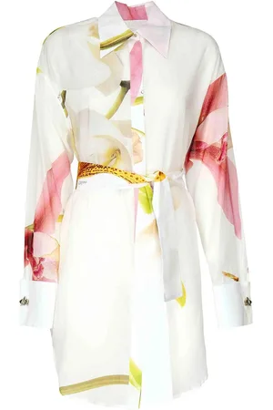 GENNY Vestito lungo con stampa orchidea