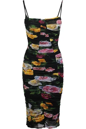 Dolce & Gabbana Abito Longuette In Tulle Drappeggiato