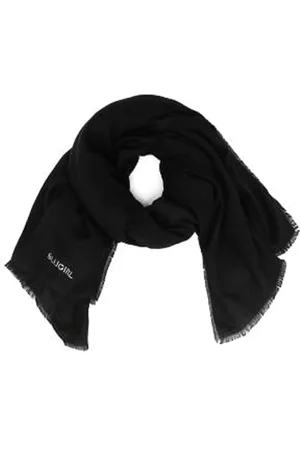 Blugirl Sciarpa nera Foulard con logo Jacquard