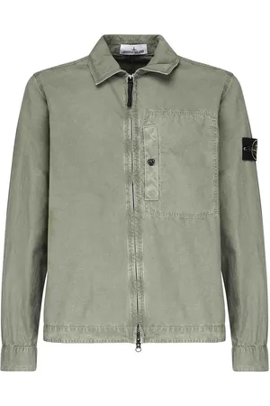 Stone Island Shirt oversat con chiusura con cerniera