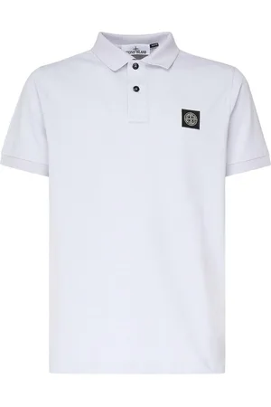 Stone Island Stretch Pique Polo Shirt con patch logo