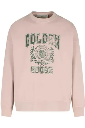 Golden Goose Felpa di cotone rosa del college