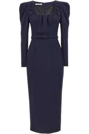 Alessandra Rich Vestito in Crepe con cintura