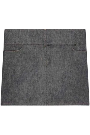 Courrèges Mini gonna in denim con cintura