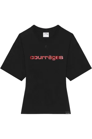 Courrèges T-shirt logo-stampa