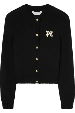 Palm Angels Pa Monogram-Intarsia Cardigan