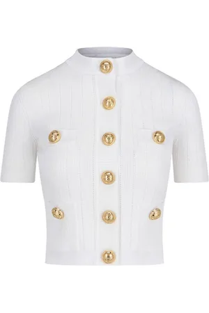 Balmain Cardigan Con Bottoni Decorativi