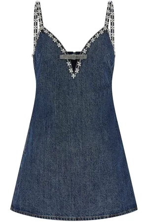 Self-Portrait Mini Vestito con strappy in