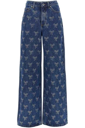 Self-Portrait Jeans con fiocco rinestone