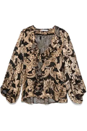 ALICE+OLIVIA Betsie Ruffled Blouse