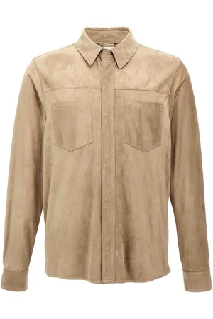GIORGIO BRATO Camicia in pelle scamosciata