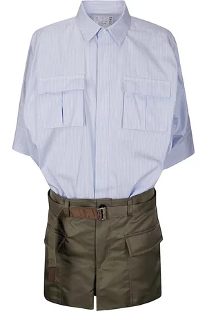 SACAI Vestito in twill in nylon poplin di cotone