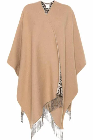 VALENTINO Poncho In Misto Lana E Seta