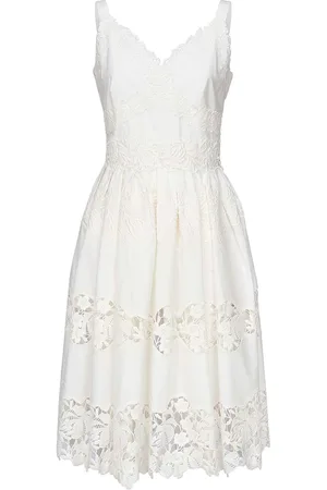 Dolce & Gabbana Abito midi di cotone con ricamo