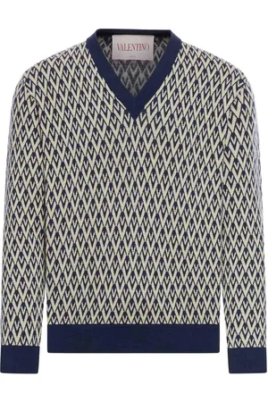 VALENTINO GARAVANI Maglia In Lana Con Motivo Jacquard Toute La V