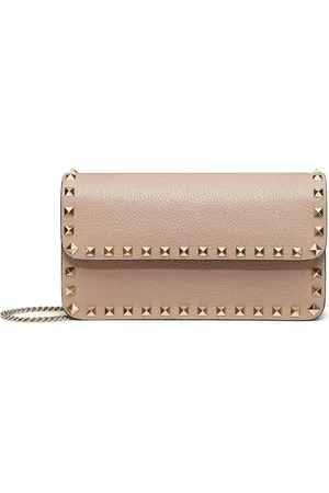 VALENTINO GARAVANI Pouch Rockstud Chain Granata