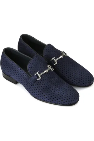 John Richmond Mocassino in camoscio microforato