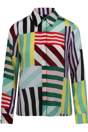 ALICE+OLIVIA Top Con Abbottonatura Willa Sorbet Stripe