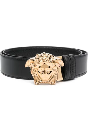 VERSACE La medusa reversible leather belt
