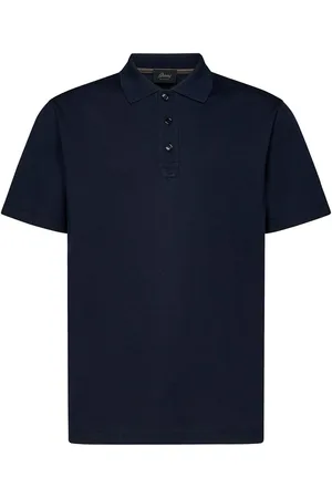 BRIONI Polo Navy In Cotone Gasato