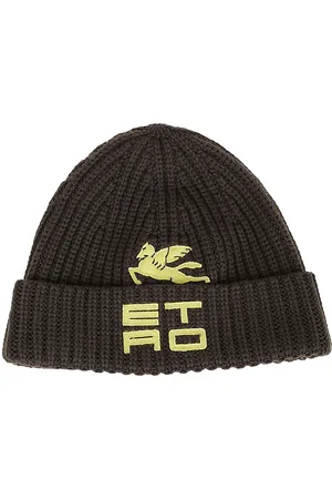 Etro Berretto in lana con logo frontale ricamato