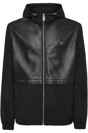 Philipp Plein Giacca con cappucci in pelle