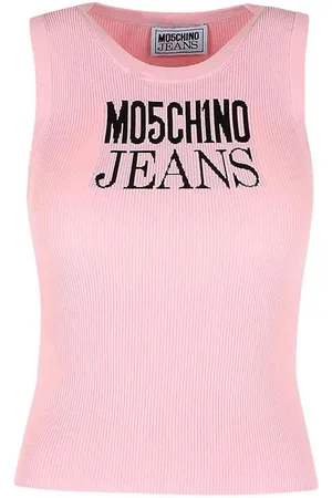 Moschino Canotta di miscela viscosa rosa
