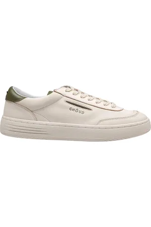 Ghoud Sneakers Lido In Pelle Colore Ivory E Verde