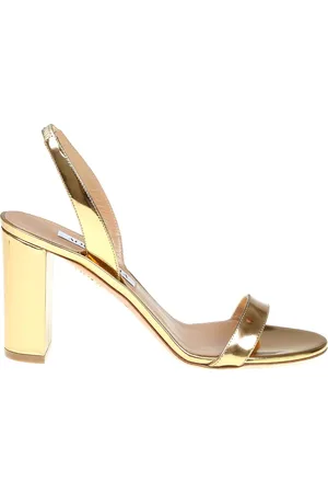 Aquazzura Sandalo So Nude 85 In Pelle Effetto Specchio