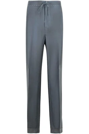 Maison Margiela Pantaloni di miscela di lana grigia