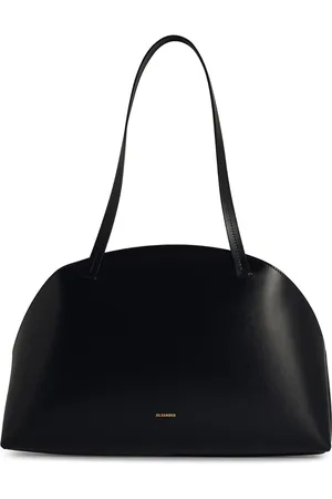 Jil Sander Curva Media Black in pelle nera Borsa