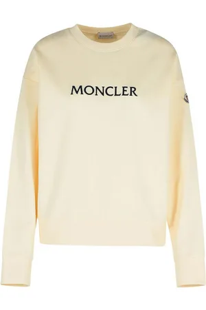 Moncler Felpa di cotone avorio