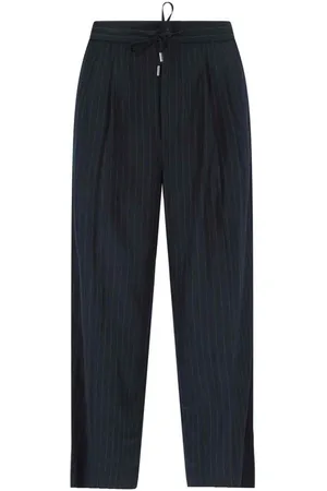 DUNST Pantaloni Ampi Gessati
