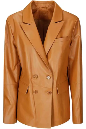 DESA 1972 Blazer a doppio petto in pelle
