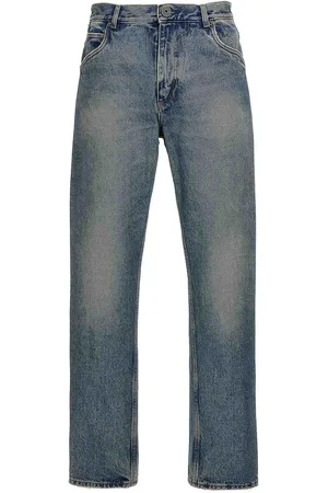 Balmain Jeans in denim con ricamo logo