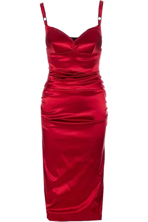 Dolce & Gabbana Vestito di raso drappeggiato