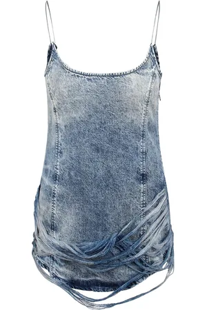 Diesel Vestito in denim Tencel Sfranciato
