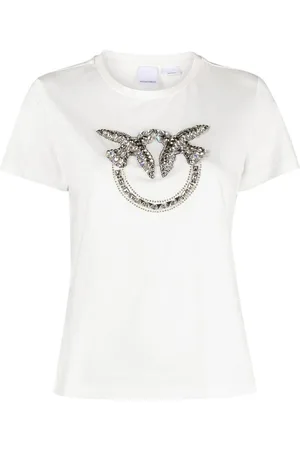 Pinko Rhinestone logo t-shirt